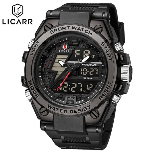 LICARR Sports Outdoor Stopwatch Waterproof Multifunction Watch