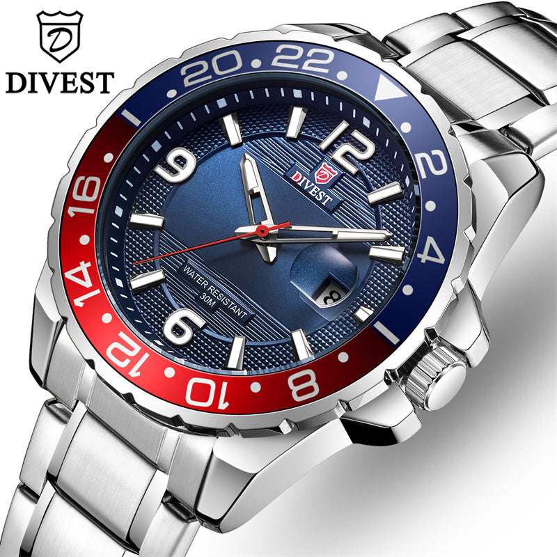 DIVEST Original Waterproof Top Brand Men Watch Fashion Casual Luminous Men's Watches Quartz 9029