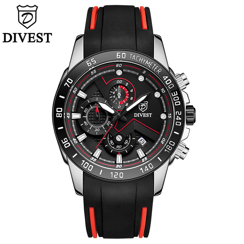 DIVEST Top Brand Men's Watches Original Business Fashion Casual Sport Quartz Lumninous Men Watch Waterproof Date 9023