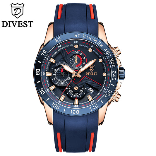 DIVEST Top Brand Men's Watches Original Business Fashion Casual Sport Quartz Lumninous Men Watch Waterproof Date 9023