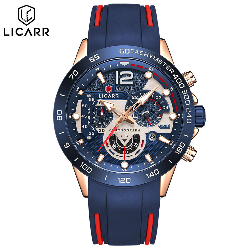 LICARR Watch - Chronograph Functionality & Durability - 30M Waterproof for Daily Life