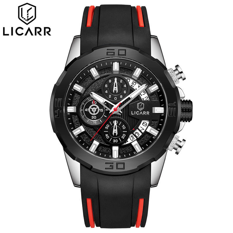 LICARR Original Brand Luxury Waterproof Fashion Men's Watch Sport Chronograph Casual Watch