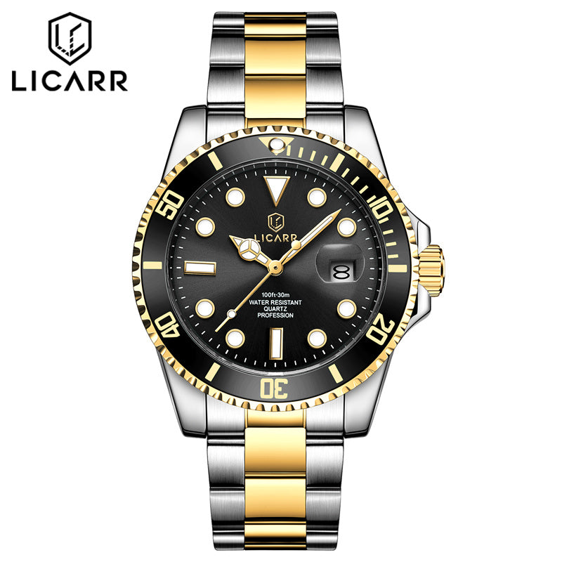 Original Brand LICARR Waterproof Watches Mens Watch Fashion Luminous Calendar