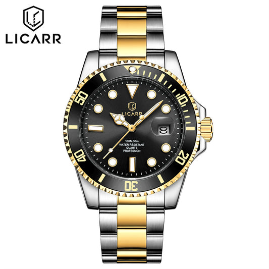 Original Brand LICARR Waterproof Watches Mens Watch Fashion Luminous Calendar