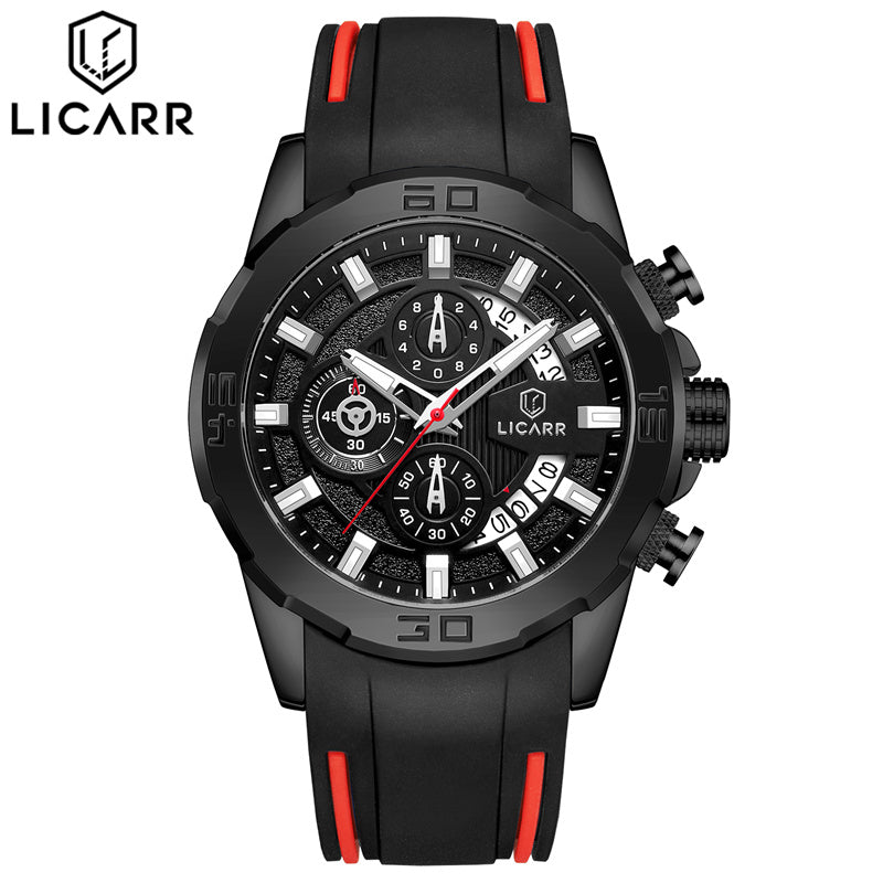 LICARR Original Brand Luxury Waterproof Fashion Men's Watch Sport Chronograph Casual Watch