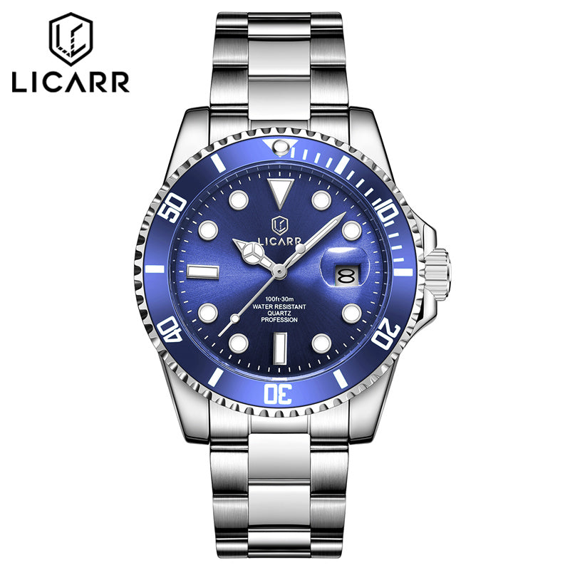 Original Brand LICARR Waterproof Watches Mens Watch Fashion Luminous Calendar