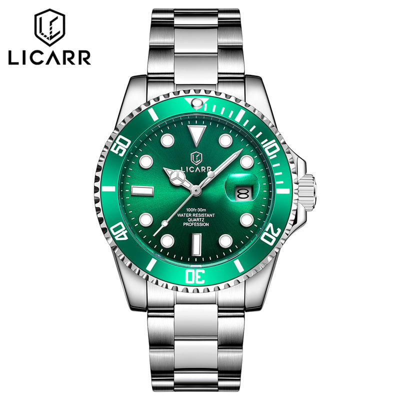 Original Brand LICARR Waterproof Watches Mens Watch Fashion Luminous Calendar