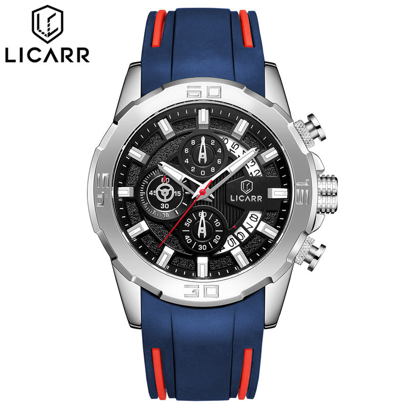 LICARR Original Brand Luxury Waterproof Fashion Men's Watch Sport Chronograph Casual Watch