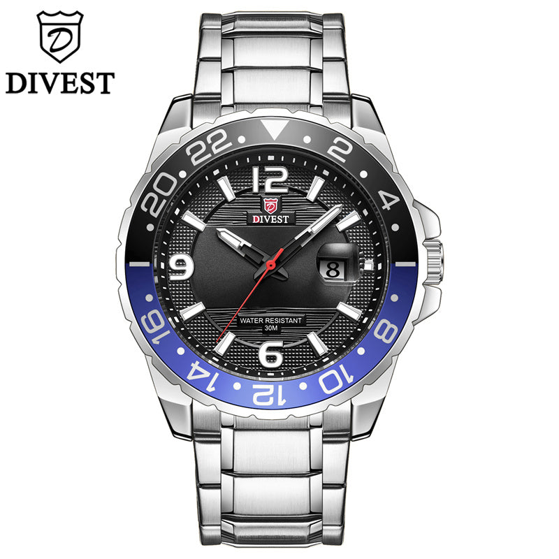 DIVEST Original Waterproof Top Brand Men Watch Fashion Casual Luminous Men's Watches Quartz 9029