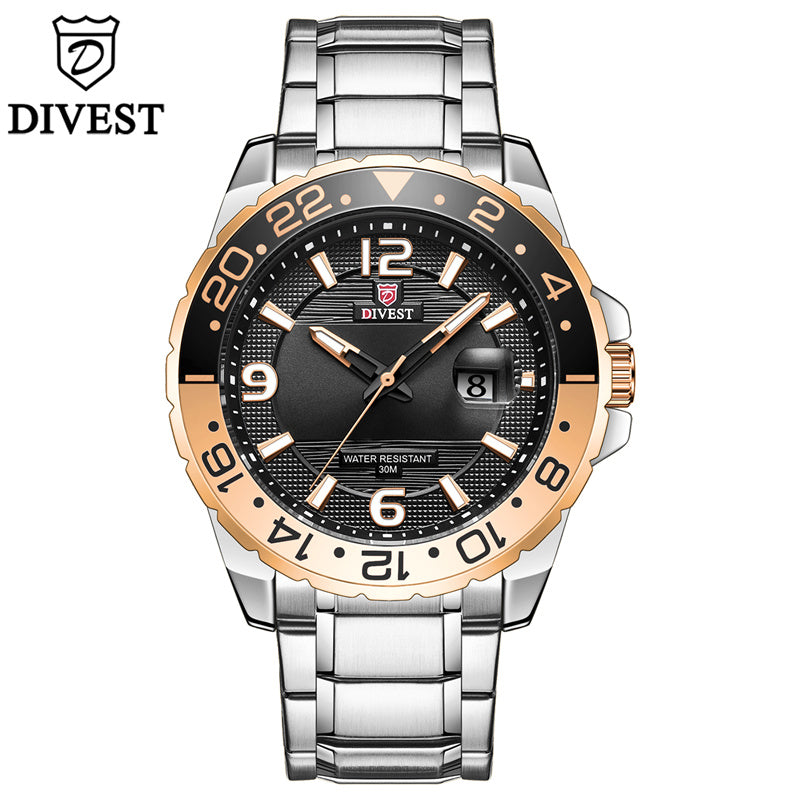 DIVEST Original Waterproof Top Brand Men Watch Fashion Casual Luminous Men's Watches Quartz 9029