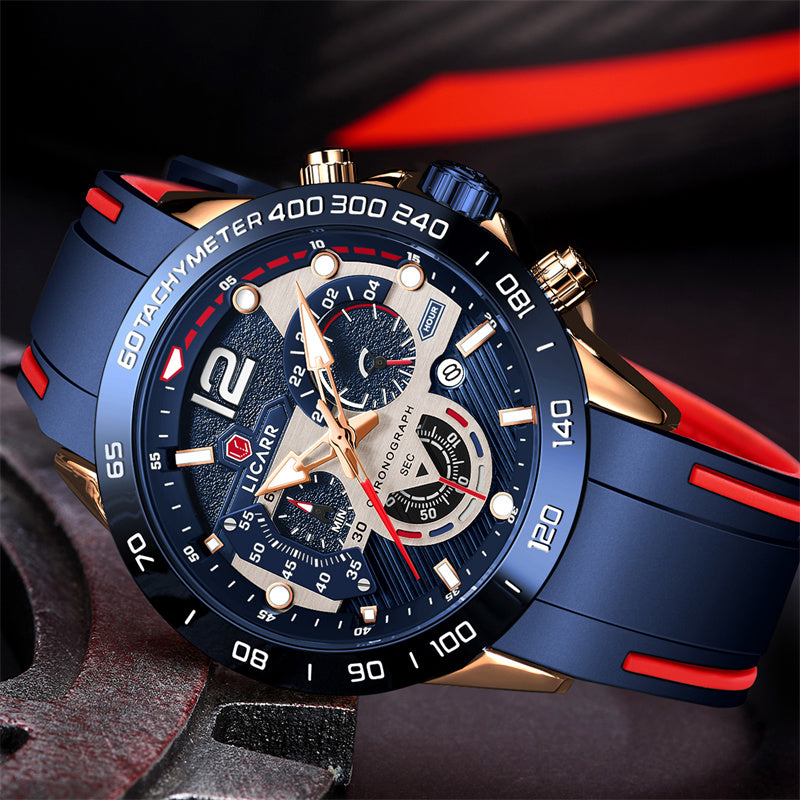 LICARR Watch - Chronograph Functionality & Durability - 30M Waterproof for Daily Life