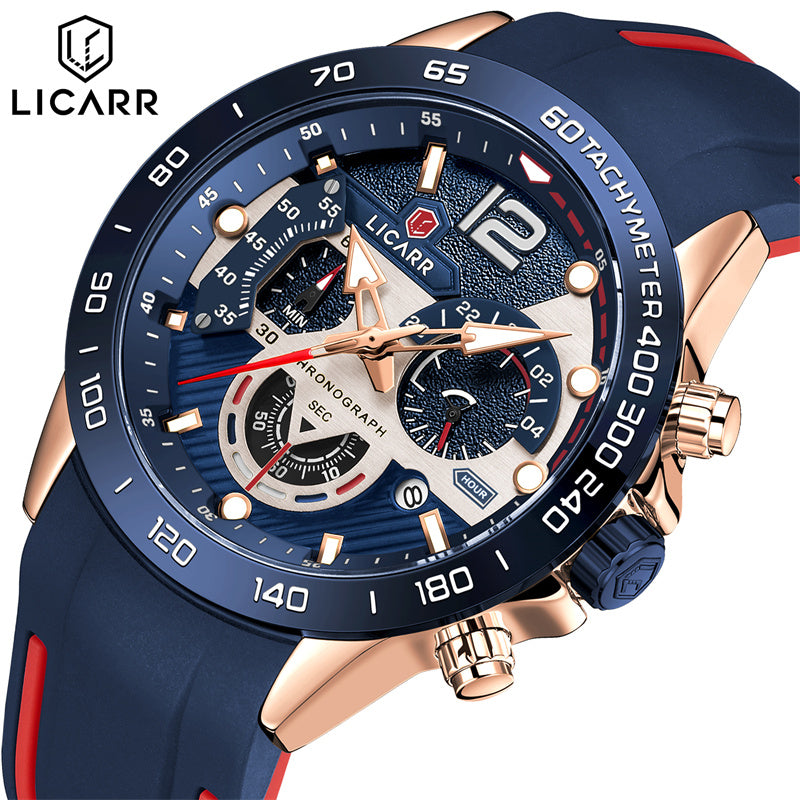 LICARR Watch - Chronograph Functionality & Durability - 30M Waterproof for Daily Life