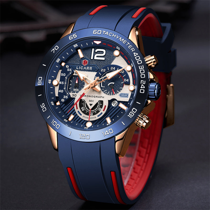 LICARR Watch - Chronograph Functionality & Durability - 30M Waterproof for Daily Life