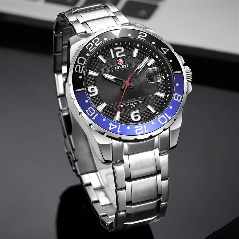 DIVEST Original Waterproof Top Brand Men Watch Fashion Casual Luminous Men's Watches Quartz 9029