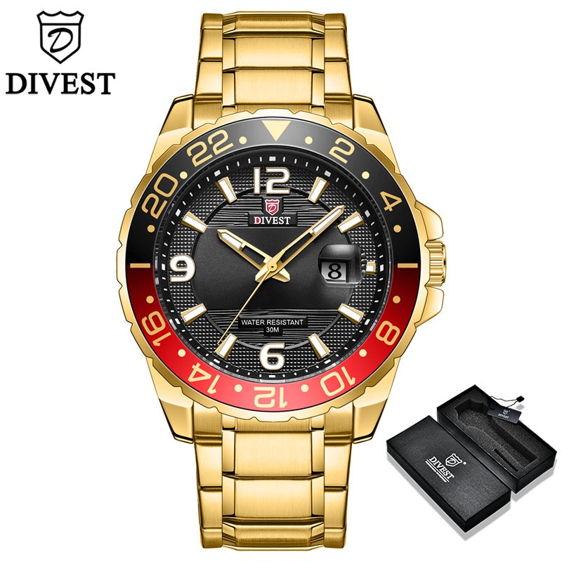 DIVEST Original Waterproof Top Brand Men Watch Fashion Casual Luminous Men's Watches Quartz 9029