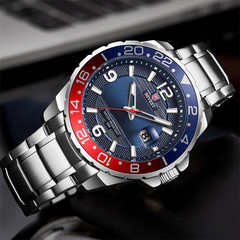 DIVEST Original Waterproof Top Brand Men Watch Fashion Casual Luminous Men's Watches Quartz 9029