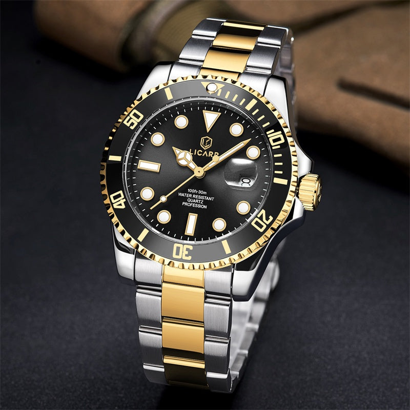 Original Brand LICARR Waterproof Watches Mens Watch Fashion Luminous Calendar